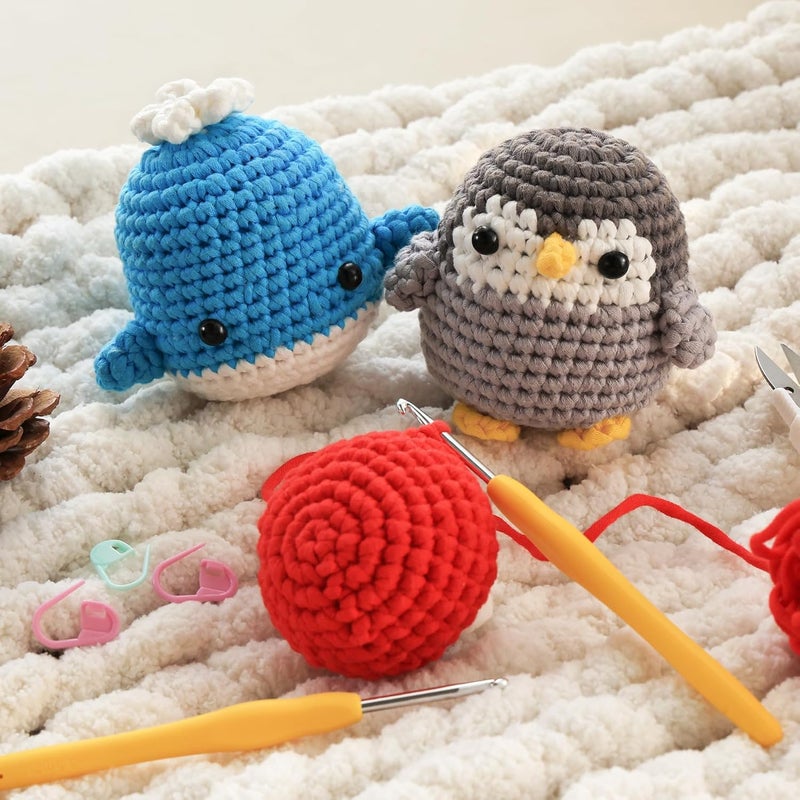 mellobello Crochet Kit for Beginners Kids Adults - Beginner Knitting Crochet Animal Kit with Easy Yarn - Learn to Crocheting Amigurumi Starter Set - Loom Knit Patterns Supplies Box Crafts Hobbies Gifts for Women - Image 5